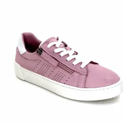 Sport Chic|Basic<ivoire422 Baskets Zip Ivoire 278 Cuir Rose