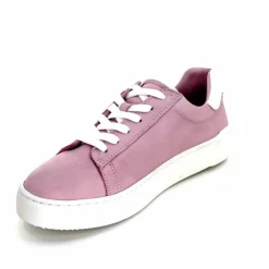 Sport Chic|Basic<ivoire422 Baskets Zip Ivoire 278 Cuir Rose
