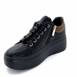 Masculin|Bijoux<Ivoire0130a Baskets Zip Ivoire 675527 Cuir Noir