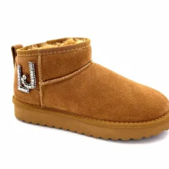 Fourrure|Décontracté<Liu.Jo Boots Fourrées Mouton Sf423 Daim Cognac Marron