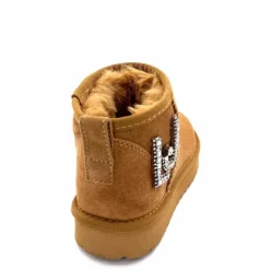 Fourrure|Décontracté<Liu.Jo Boots Fourrées Mouton Sf423 Daim Cognac Marron