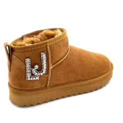 Fourrure|Décontracté<Liu.Jo Boots Fourrées Mouton Sf423 Daim Cognac Marron