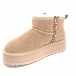 Fourrées|Bottines<Nathan Baume Boots Fourrées Mouton 242 N77 03 Daim Beige