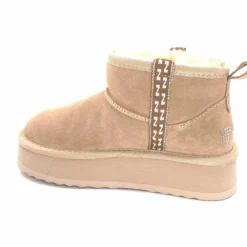 Fourrées|Bottines<Nathan Baume Boots Fourrées Mouton 242 N77 03 Daim Beige