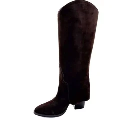 Talon|Santiags<martinat t Bottes à Talon Ivoire 3782 Daim Foncé Marron
