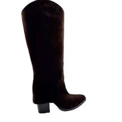Talon|Santiags<martinat t Bottes à Talon Ivoire 3782 Daim Foncé Marron