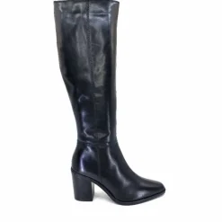 Féminin|Basic<Ivoire0104a Bottes à Talons Ivoire 46360 Cuir Noir