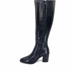 Féminin|Basic<Ivoire0104a Bottes à Talons Ivoire 46360 Cuir Noir