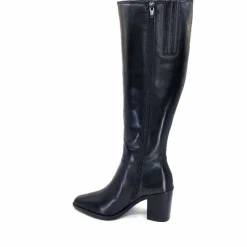 Féminin|Basic<Ivoire0104a Bottes à Talons Ivoire 46360 Cuir Noir
