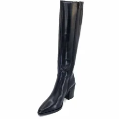 Féminin|Basic<Ivoire0104a Bottes à Talons Ivoire 46360 Cuir Noir