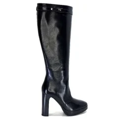 Féminin|Bottes<Nero Giardini Bottes à Talons 1308723 De 100 Cuir Noir