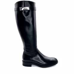 Bijoux|Basic<Triver Flight Bottes Cavalières 599 09 Cuir Noir