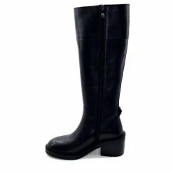 Elégant|Bottes<398-ivoire Bottes Cuissardes Ivoire 5385 Cuir Noir