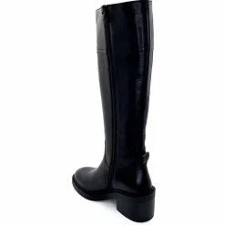 Elégant|Bottes<398-ivoire Bottes Cuissardes Ivoire 5385 Cuir Noir