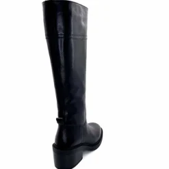 Elégant|Bottes<398-ivoire Bottes Cuissardes Ivoire 5385 Cuir Noir