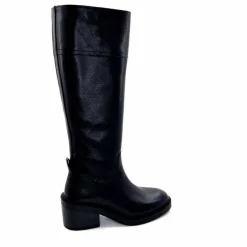 Elégant|Bottes<398-ivoire Bottes Cuissardes Ivoire 5385 Cuir Noir
