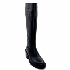 Elégant|Bottes<398-ivoire Bottes Cuissardes Ivoire 5385 Cuir Noir