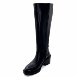 Elégant|Bottes<398-ivoire Bottes Cuissardes Ivoire 5385 Cuir Noir