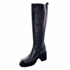 Rock|Basic<Ivoire0235a Bottes Ivoire 28119 Cuir Noir