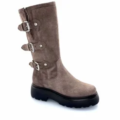 Rock|Bottes<Mjus Bottes L44304 201 Daim Gris GrisFoncé