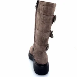 Rock|Bottes<Mjus Bottes L44304 201 Daim Gris GrisFoncé