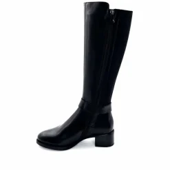 Elégant|Bottes<Nero Giardini Bottes Mollet Élastique 1411750 D100 Cuir Noir