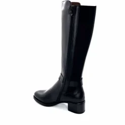 Elégant|Bottes<Nero Giardini Bottes Mollet Élastique 1411750 D100 Cuir Noir
