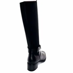 Elégant|Bottes<Nero Giardini Bottes Mollet Élastique 1411750 D100 Cuir Noir