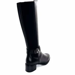 Elégant|Bottes<Nero Giardini Bottes Mollet Élastique 1411750 D100 Cuir Noir