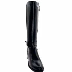 Elégant|Bottes<Nero Giardini Bottes Mollet Élastique 1411750 D100 Cuir Noir