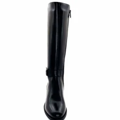 Elégant|Bottes<Nero Giardini Bottes Mollet Élastique 1411750 D100 Cuir Noir