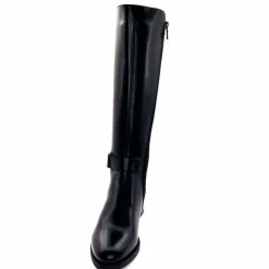 Elégant|Bottes<Nero Giardini Bottes Mollet Élastique 1411750 D100 Cuir Noir