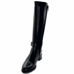 Elégant|Bottes<Nero Giardini Bottes Mollet Élastique 1411750 D100 Cuir Noir