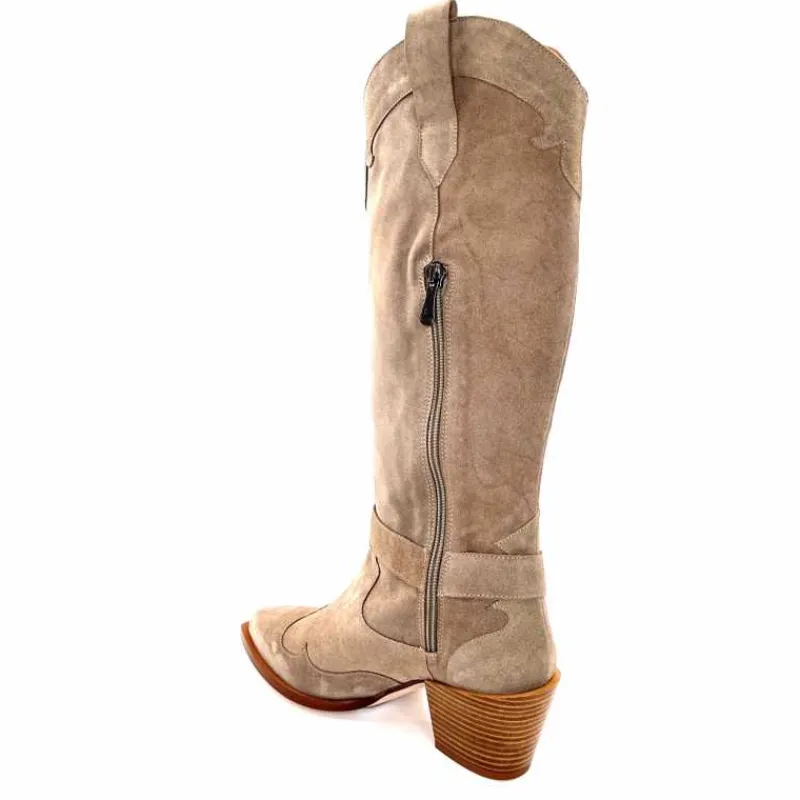 Rock|Santiags<Dansi Bottes Santiag 7181 Daim Topo Taupe