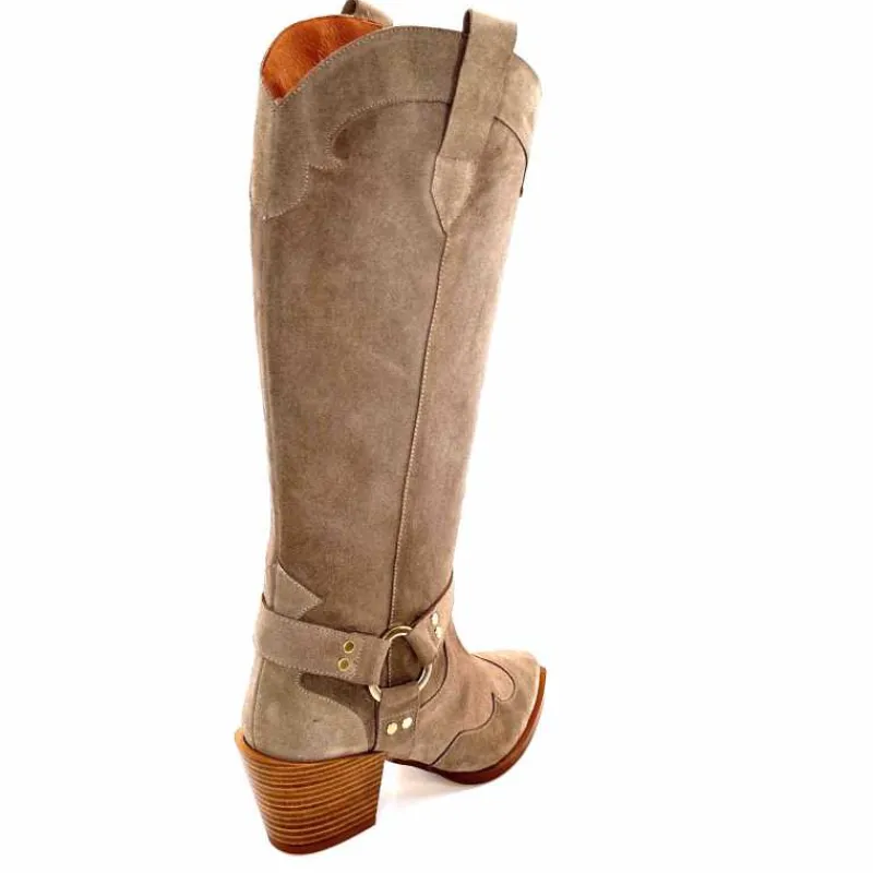 Rock|Santiags<Dansi Bottes Santiag 7181 Daim Topo Taupe