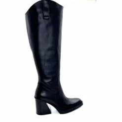 Féminin|Elégant<398-ivoire Bottes Santiags Ivoire 5390 Cuir Noir