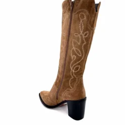 Rock|Santiags<Ivoire0341a Bottes Santiags Ivoire At22 Daim Sajo Roble Camel