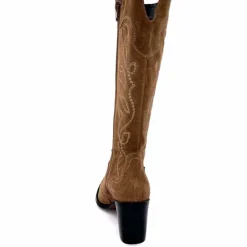 Rock|Santiags<Ivoire0341a Bottes Santiags Ivoire At22 Daim Sajo Roble Camel