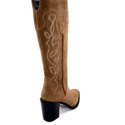 Rock|Santiags<Ivoire0341a Bottes Santiags Ivoire At22 Daim Sajo Roble Camel