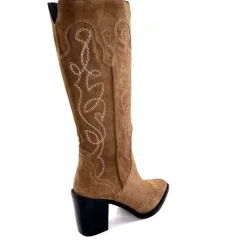 Rock|Santiags<Ivoire0341a Bottes Santiags Ivoire At22 Daim Sajo Roble Camel