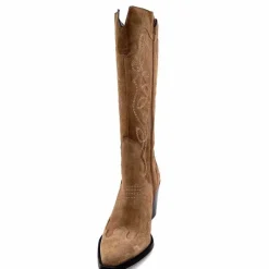 Rock|Santiags<Ivoire0341a Bottes Santiags Ivoire At22 Daim Sajo Roble Camel