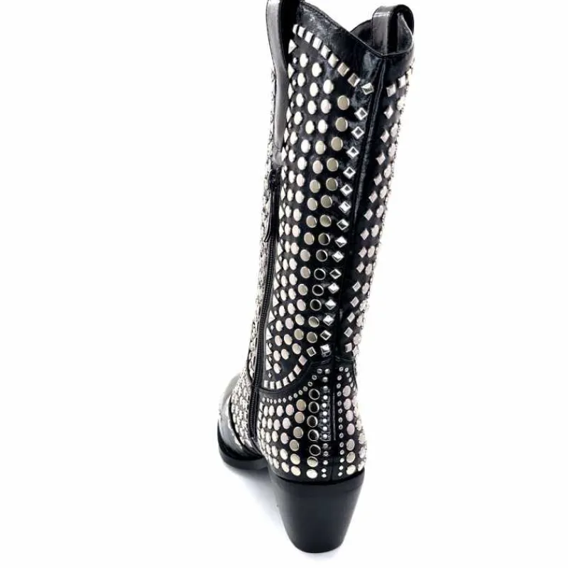 Rock|Santiags<noa harmon Bottes Santiags 8882-06 à Clous Noir