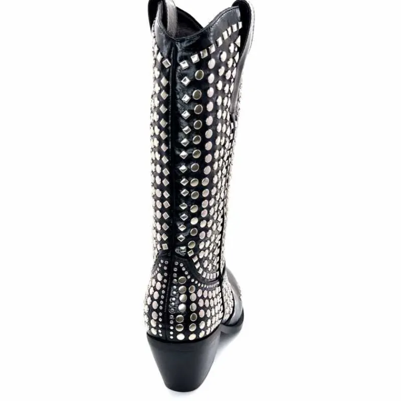 Rock|Santiags<noa harmon Bottes Santiags 8882-06 à Clous Noir