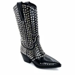 Rock|Santiags<noa harmon Bottes Santiags 8882-06 à Clous Noir