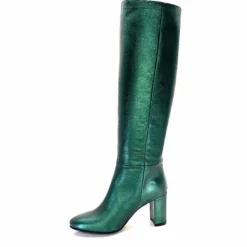 Bottes<l'arianna Bottes Tube St1689 Cuir Métal Vert