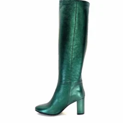 Bottes<l'arianna Bottes Tube St1689 Cuir Métal Vert