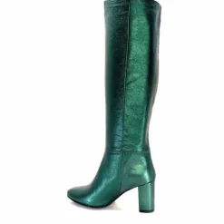 Bottes<l'arianna Bottes Tube St1689 Cuir Métal Vert