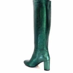 Bottes<l'arianna Bottes Tube St1689 Cuir Métal Vert