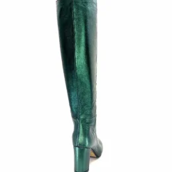 Bottes<l'arianna Bottes Tube St1689 Cuir Métal Vert