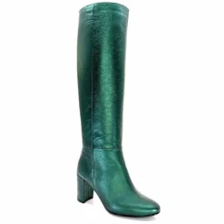 Bottes<l'arianna Bottes Tube St1689 Cuir Métal Vert